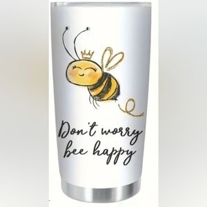 20oz Stainless Steel Tumbler. Bumble Bee. With box and straw.